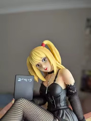 Death Note Misa Amane 10cm Sitting Figure Gothic Leather Dress PVC Model Gift