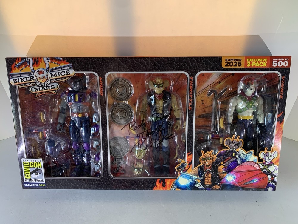 Nacelle SDCC 2025 Exclusive Biker Mice From Mars 3-Pack – Signed By Rob Paulsen