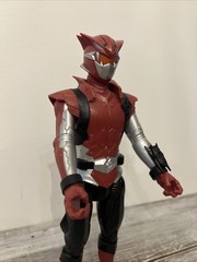 Red Silver Armored Action Figure Power Rangers Style Toy 12” Superhero