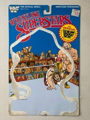 WWF LJN Wrestling Superstars Terry Funk Figure Hat Branding Iron Poster Card WWE