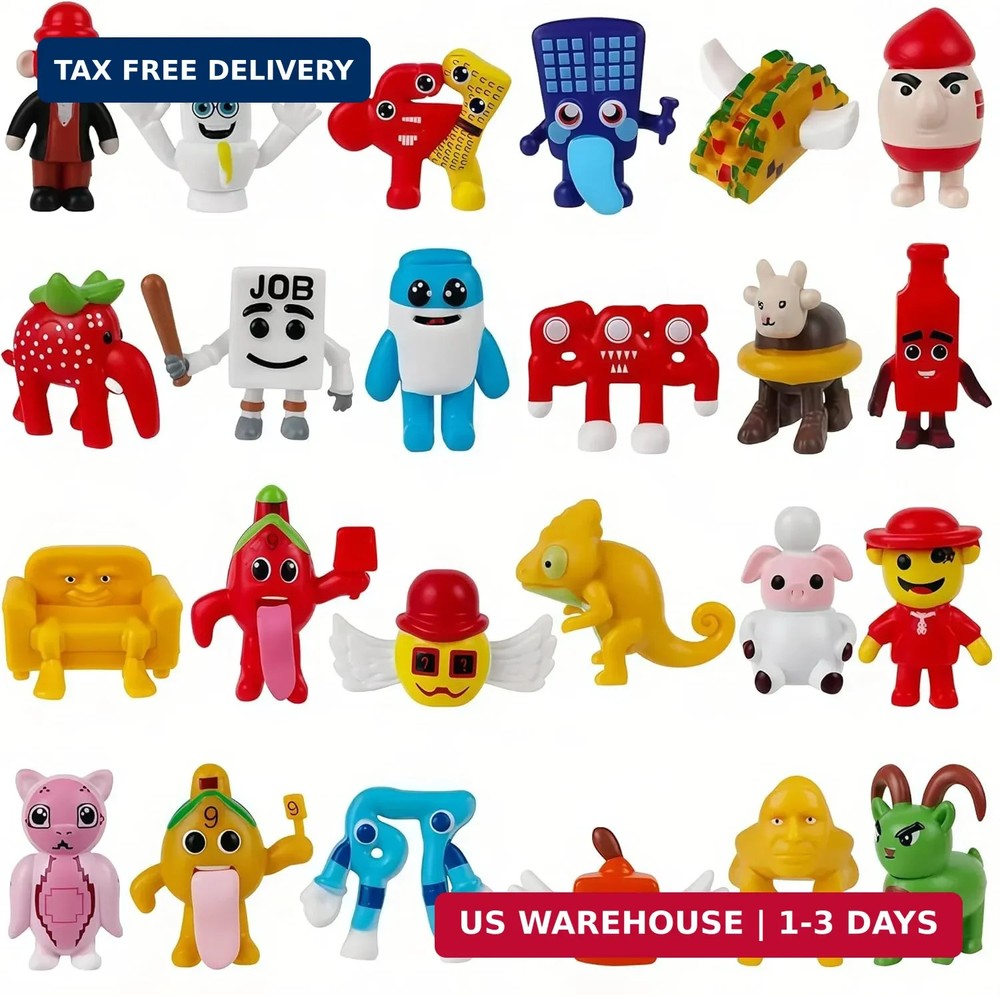24PCS Italian Brainrot Steal a Brainrot 67 Toys, 1.8″ Brain Rot Action Figure, V