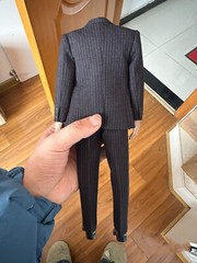 1/6 Black Stripe Suit Clothing For 12″ Male Soldier Action Figure Body Toy Model