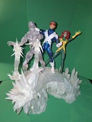 3D Printed Marvel legends Iceman Ice Slide effects Diorama Xmen Xfactor