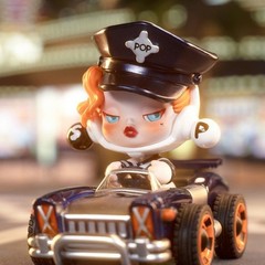 POP MART PopCar Super Track – Skullpanda Vintage Police Car