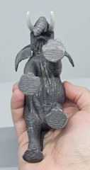 Mojo African Elephant Figure 2015 Safari Toy, Trunk Down Plastic FREE SHIPPING