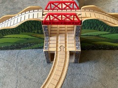 1998 Learning Curve Britt Allcroft Wooden Thomas Train 3 Tier Mountain Tunnel! +