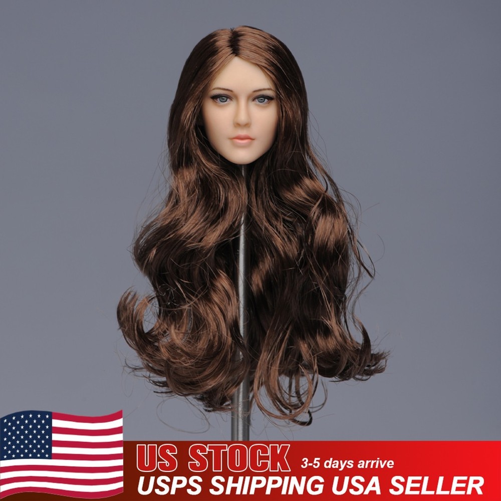 USA 1/6 Beauty Girl Head Sculpt Carved For 12″ Female PH TBL Action Figure Body