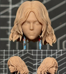 1/6 1/12 1/18 Head Sculpt Melina Girl For 12″ 6″ 3.75″ Female Figure Body Toys
