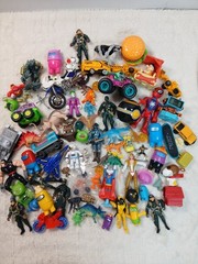 Mixed Boys Lot of Vintage and Modern Toys and Action Figures 50+ Pieces Extras