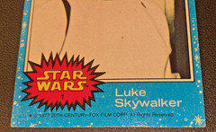 VTG STAR WARS TRADING CARD LOT LUKE SKYWALKER RC BLUE BORDER #1,STICKER 1977 RED
