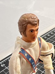 1972 Ideal Toys Evel Knievel Figure Bendy Rubber w/ Shoes Helmet Belt VTG 1970s