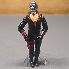 Hasbro G.I. Joe Destro Action Figure w/ File Card Black/Silver/Red Plastic