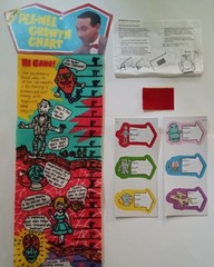 Pee – Wee Herman Vintage Growth Chart (New In Bag) 1988 (Herman Toys)