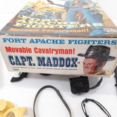 Marx Captain Maddox Fort Apache Fighters FAF Action Figure in Box 1960’s Toy