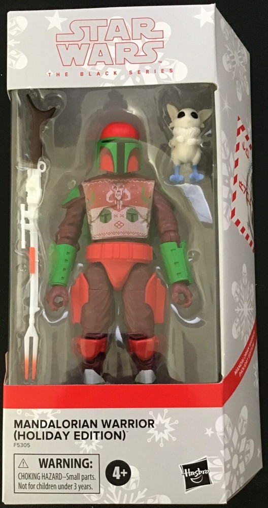 STAR WARS “MANDALORIAN WARRIOR (HOLIDAY EDITION)” BLACK SERIES 6″ FIGURE – F5305