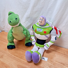 Disney Park/Kohls Cares Toy Story Plush Lot Buzz Lightyear & Rex Dinosaur Doll