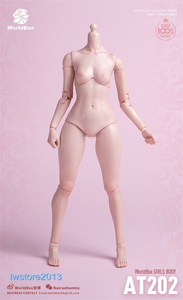 US Worldbox 1:6 AT202 Pale Skin Plump Hip 12 inch Female Action Figure Body Toys