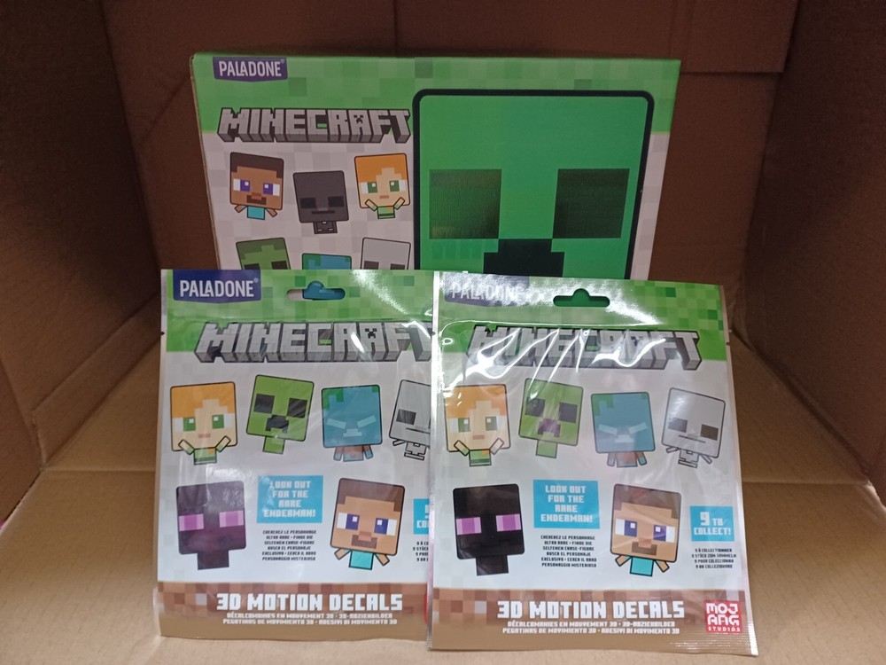 Paladone Original Box Of 24 Minecraf Character 3D Motion Decals 8 To Collect New