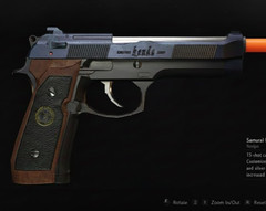 Resident Evil – Beretta 92F Samurai Edge -Chris w/ Bluish Slide 1:1 Prop Cosplay