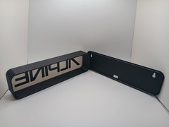 Retro Alpine stereo & radio 80s style logo lightbox sign display light box sign