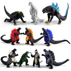 Godzilla Legacy Monster 10 Pieces Set, Multicolour, 3-7Cm, PVC Action Figures