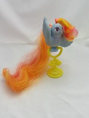 Tiffany Tails Fairy Tails My Little Pony Blue Bird Orange Hair With Stand 1980s