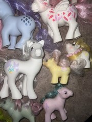 Vintage Lot of 80s Hasbro My Little Pony Dolls W/ Accessories