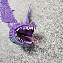 How To Train Your Dragon Thunderdrum 13″ Action Figure 2013 Purple Defenders