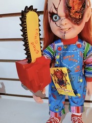 Mexican Bootleg Bride Of Chucky Wounded Chainsaw Doll 14” made In Mexico