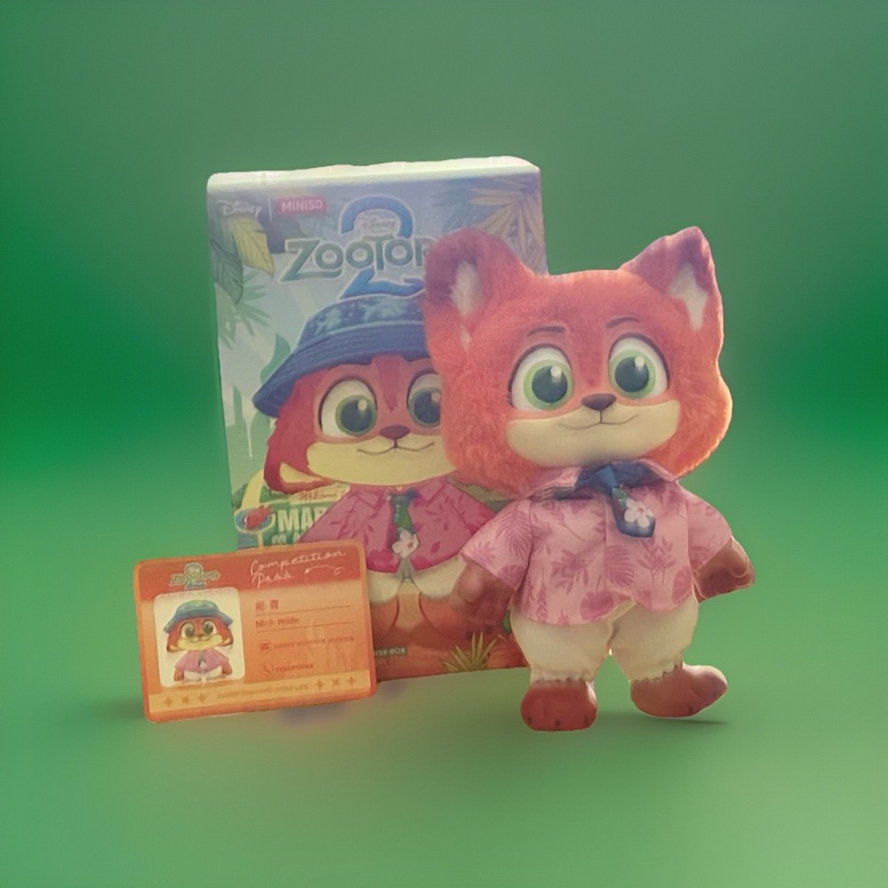 Miniso Zootopia 2 Daily Life Blind Box Confirmed Nick Plush Pendant Doll