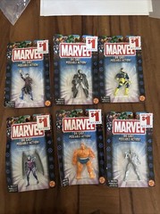 Lot 6 2002 Toy Biz Marvel Die Cast Metal Figures Sealed Action Figures