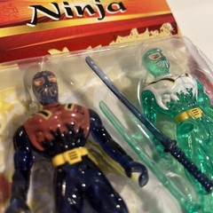 Rare Blue And Green Ninja Action Figure Greenbrier International 5.5″ In Package
