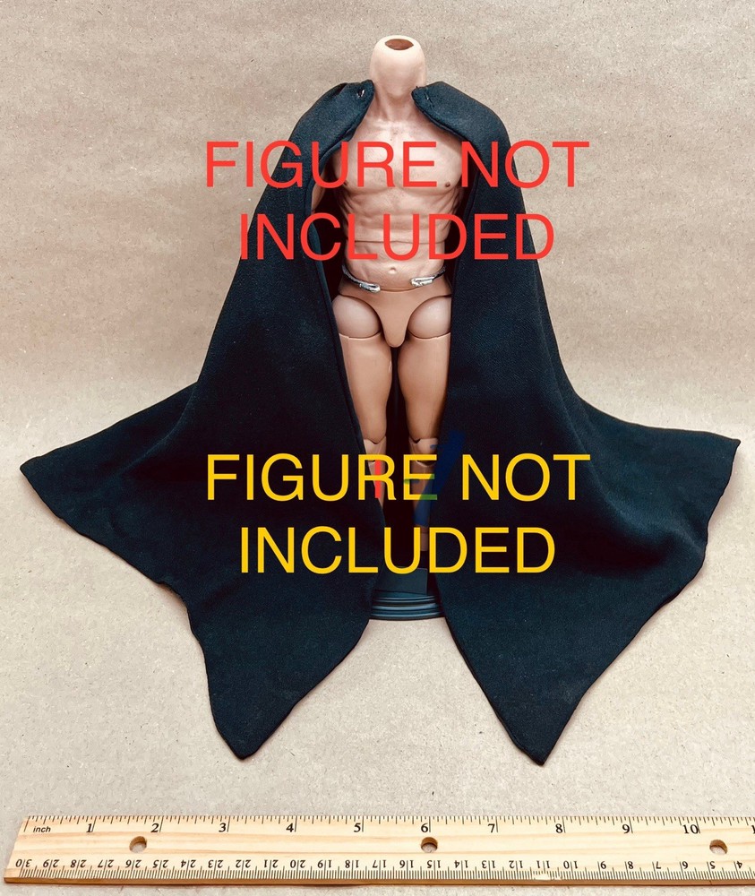1/6 Hot Toys 12″ figure Dark Knight MMS67 Batman Begins Long Black Cape
