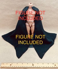 1/6 Hot Toys 12″ figure Dark Knight MMS67 Batman Begins Long Black Cape