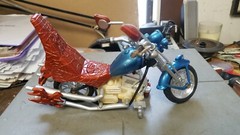 Toy Biz Marvel 2002 Spider-Man Web Cycle Motorcycle Chopper 9.5″ Long Untested