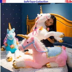85cm Giant Unicorn Plush Toy Soft Stuffed Animal Kids Gift