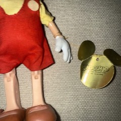9 1/2” Dakin Disney PINNOCHIO Figure w/ Hang Tag Vintage 1960s