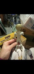 TNT Vintage Alien Articulated Figure Gray/Green Plastic With Stand 1999