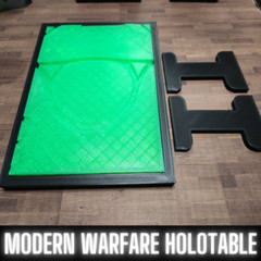 MODERN WARFARE Wargame Holotable Green Led Lights 1:12 Scale (With No Emblem)