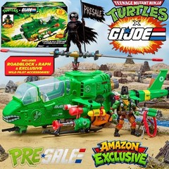 PRESALE TMNT x G.I. Joe Mashups Turtle-Fly Copter Roadblock-Wild Bill x Raphael