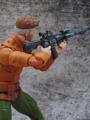 Custom 1:12 Scale Weathered HK 416 Assault Rifle Combo Set for 6″ Marvel Legends