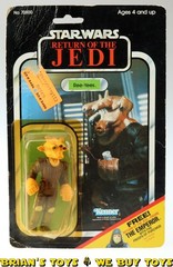 Vintage Kenner Star Wars Carded ROTJ Ree-Yees Action Figure C3Y (dented bubble)
