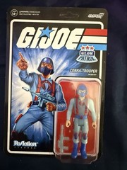 Super 7 G.I. Joe Cobra Trooper Glow Patrol Glow-in-the-Dark ReAction 3.75” GITD