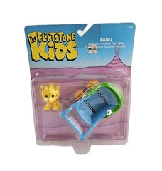 The Flintstone Kids Fang The Saber Toothed Tiger Baby & Carriage 1986 Coleco New