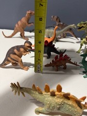 Vintage Dinosaur Toys Lot of 16 Mixed Rubber and Plastic Dino Figures