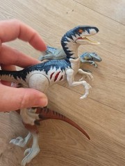 Jurassic Park Damage Wound Dinosaur Figures Lot X3 Atrociraptor & Velociraptor