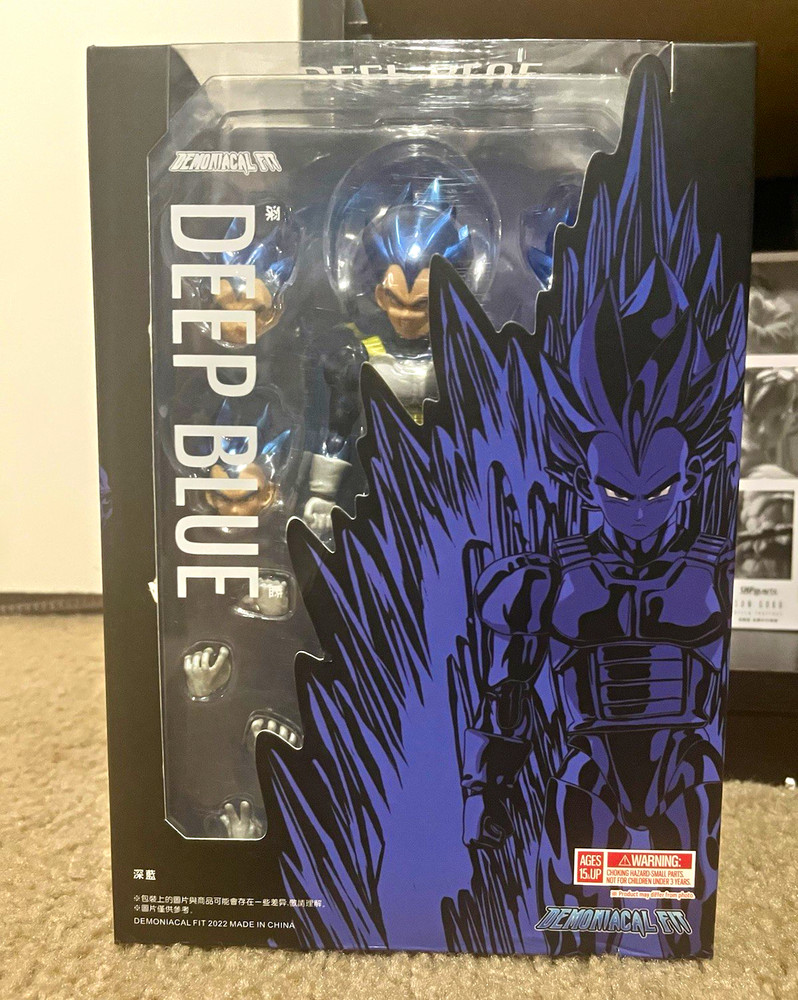 DEMONIACAL FIT Deep Blue Vegeta Dragon Ball Action Figure w/ Alt Heads Hands FX