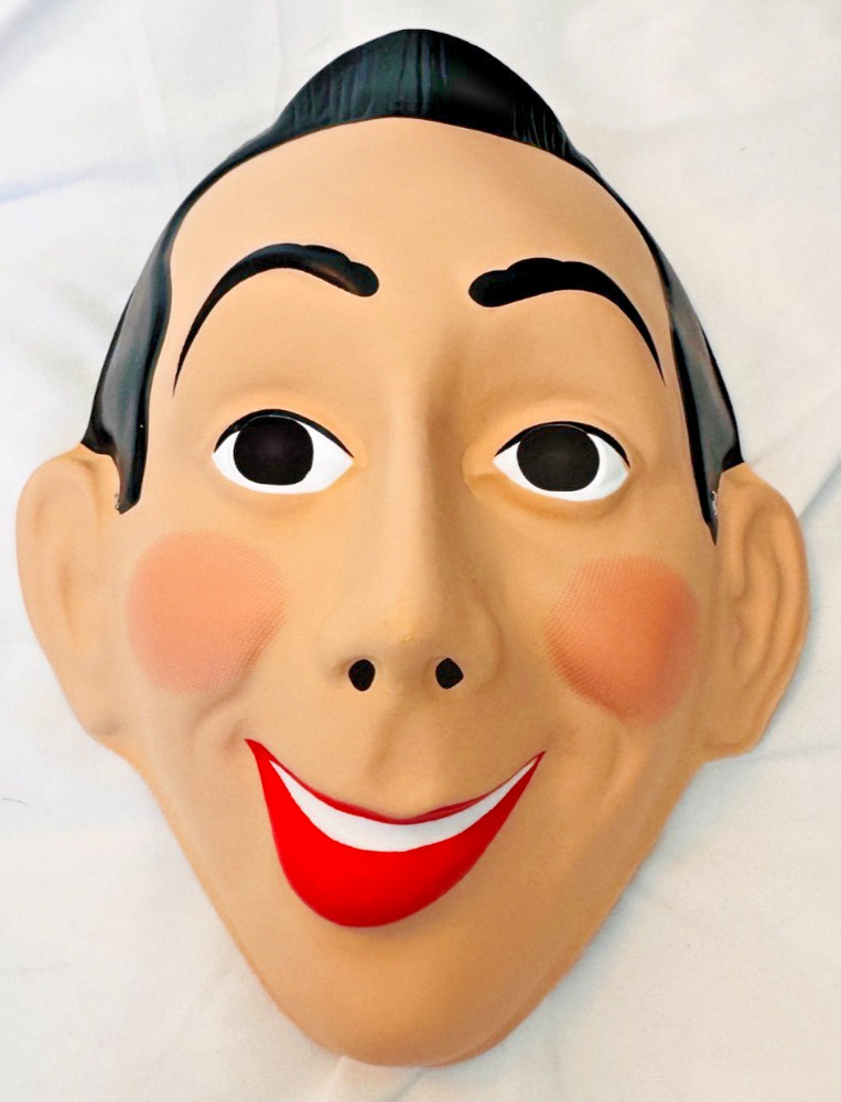 PEE-WEE HERMAN 1987 VINTAGE COSTUME HALLOWEEN MASK NEW