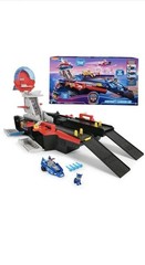 NEW PAW Patrol Mighty Movie Aircraft Carrier HQ Playset Chase Vehicle