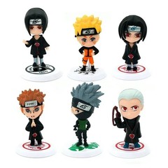 6 Pcs/Lot NARUTO Sasuke Gaara Uchiha Madara Figure 7-8cm 2 Style No Box Toy